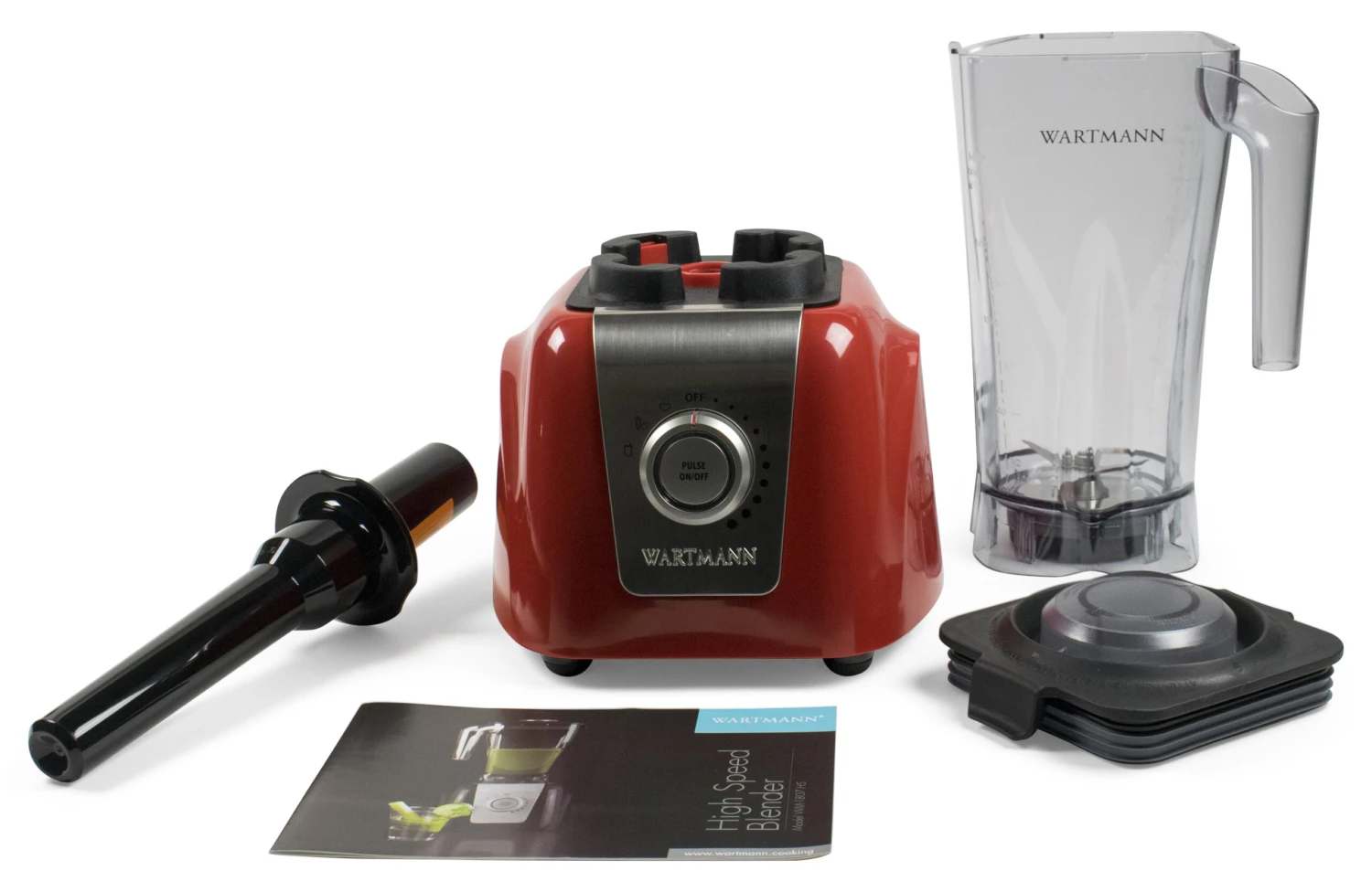 Wartmann Blender - 1250 W - Rood - 2 Liter 2 Wartmann Blender - 1250 W - Rood - 2 Liter - Afbeelding 2