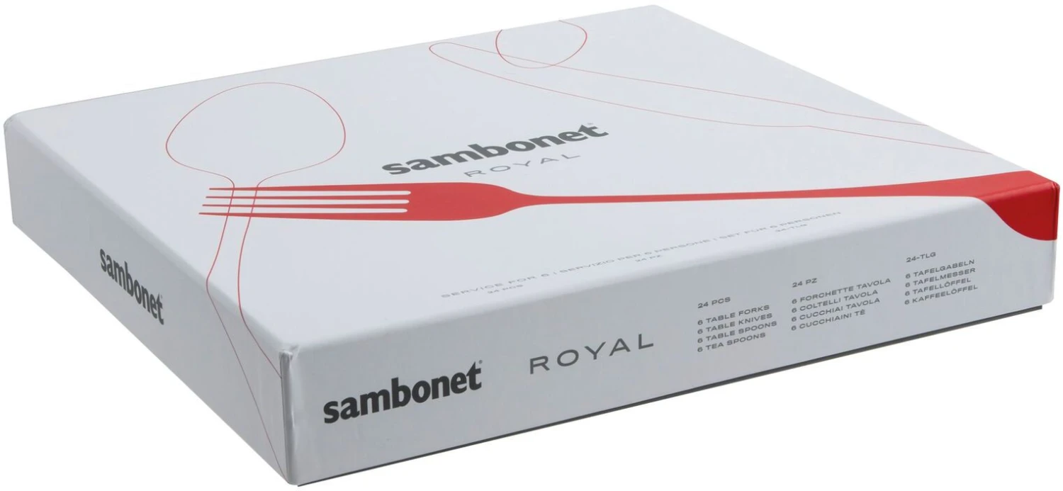 Sambonet Bestekset Royal - Koper - 24 Delig / 6 Personen 2 Sambonet Bestekset Royal - Koper - 24 Delig / 6 Personen - Afbeelding 2
