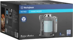 Westinghouse Handmixer Retro Collections - 6 Standen - Blauw - WKHM250BU -Goedkope Keuken Wijs Winkel WKHM250BU Hand Mixer BLUE BOX