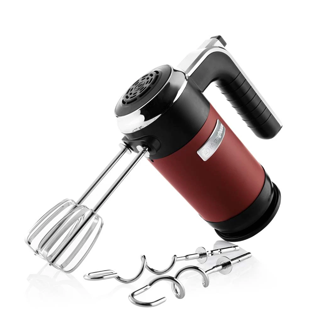 Westinghouse Handmixer Retro Collections - 6 Standen - Cranberry Red - WKHM250RD 1 Westinghouse Handmixer Retro Collections - 6 Standen - Cranberry Red - WKHM250RD