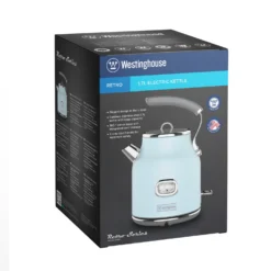Westinghouse Waterkoker Retro Collections - 2200 W - Blauw - 1.7 Liter - WKWKH148BU -Goedkope Keuken Wijs Winkel WKWKH148BU Electric Kettle Retro BLUE Box