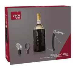 Vacu Vin Wijnset Classic - Zwart - 4 Delige Set -Goedkope Keuken Wijs Winkel WineSetClassic VV9