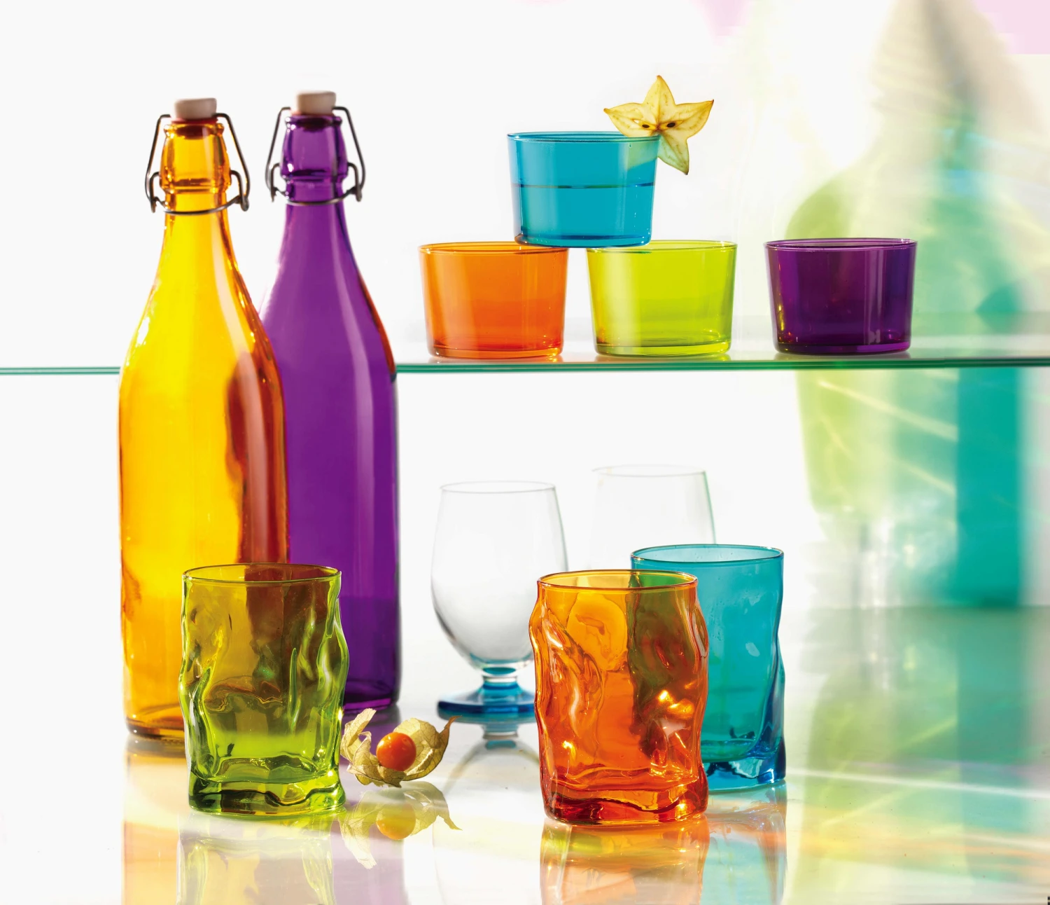 Bormioli Rocco Beugelfles / Weckfles Giara - Lichtblauw - 1 Liter 3 Bormioli Rocco Beugelfles / Weckfles Giara - Lichtblauw - 1 Liter - Afbeelding 3