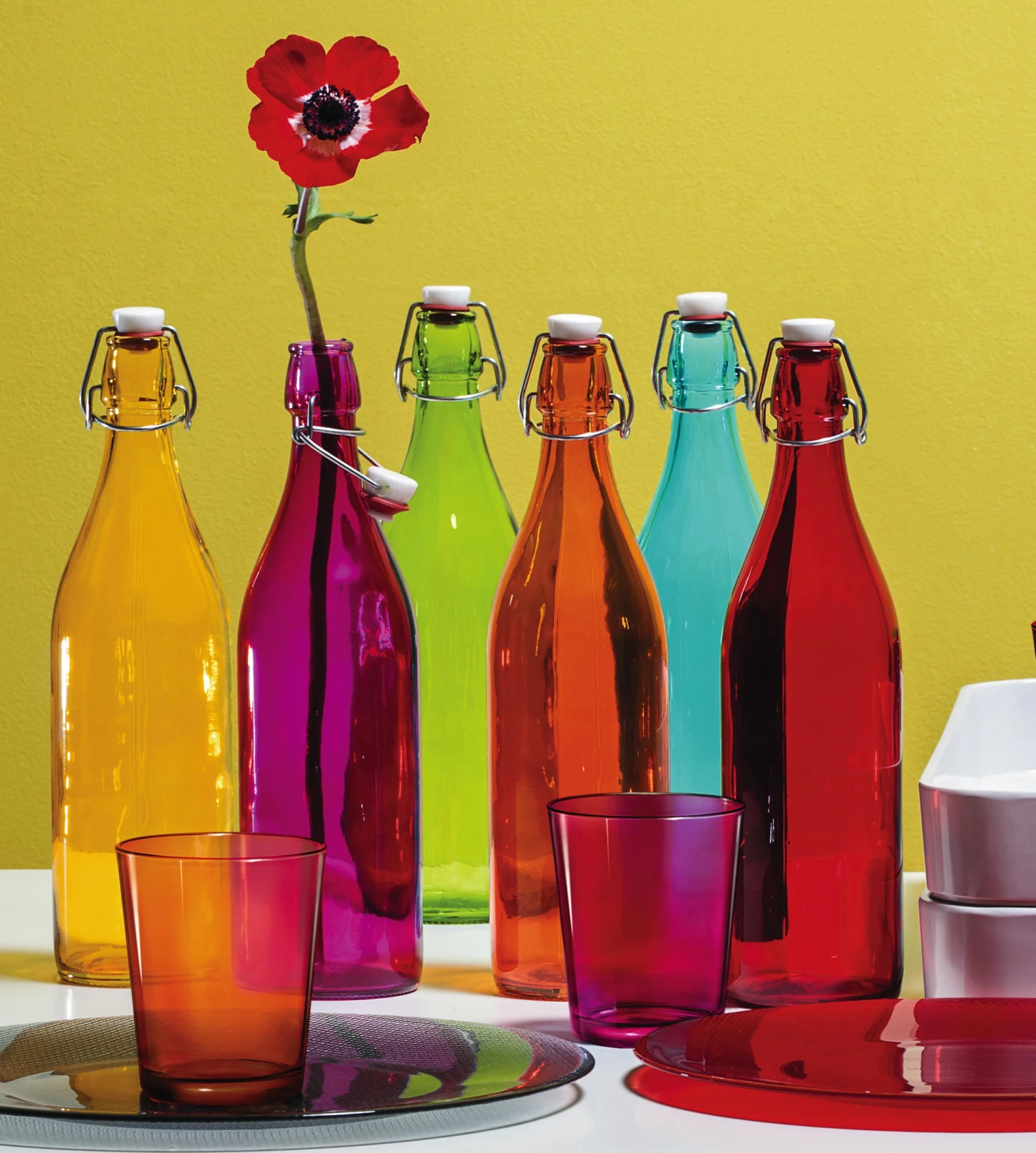 Bormioli Rocco Beugelfles / Weckfles Giara - Lichtblauw - 1 Liter 2 Bormioli Rocco Beugelfles / Weckfles Giara - Lichtblauw - 1 Liter - Afbeelding 2