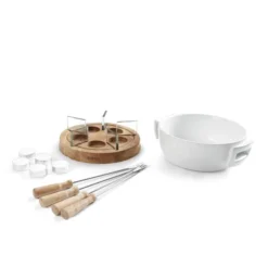 Boska Fondueset Twinkle - 4 Personen - Wit/bruin -Goedkope Keuken Wijs Winkel boska candle light fondue twinkle 6