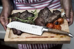 Laguiole Style De Vie Santokumes Olijfhout Met Snijplank -Goedkope Keuken Wijs Winkel gr20sf20Laguiole20santuko20olijf204