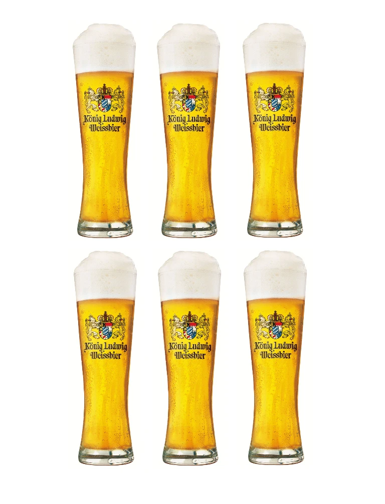 Konig Ludwig Bierglazen Weizen - 300 Ml - 6 Stuks 1 Konig Ludwig Bierglazen Weizen - 300 Ml - 6 Stuks