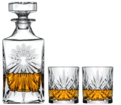 Cookinglife Whiskey Set (karaf & Whiskey Glazen) Moy - 3 Delige Set