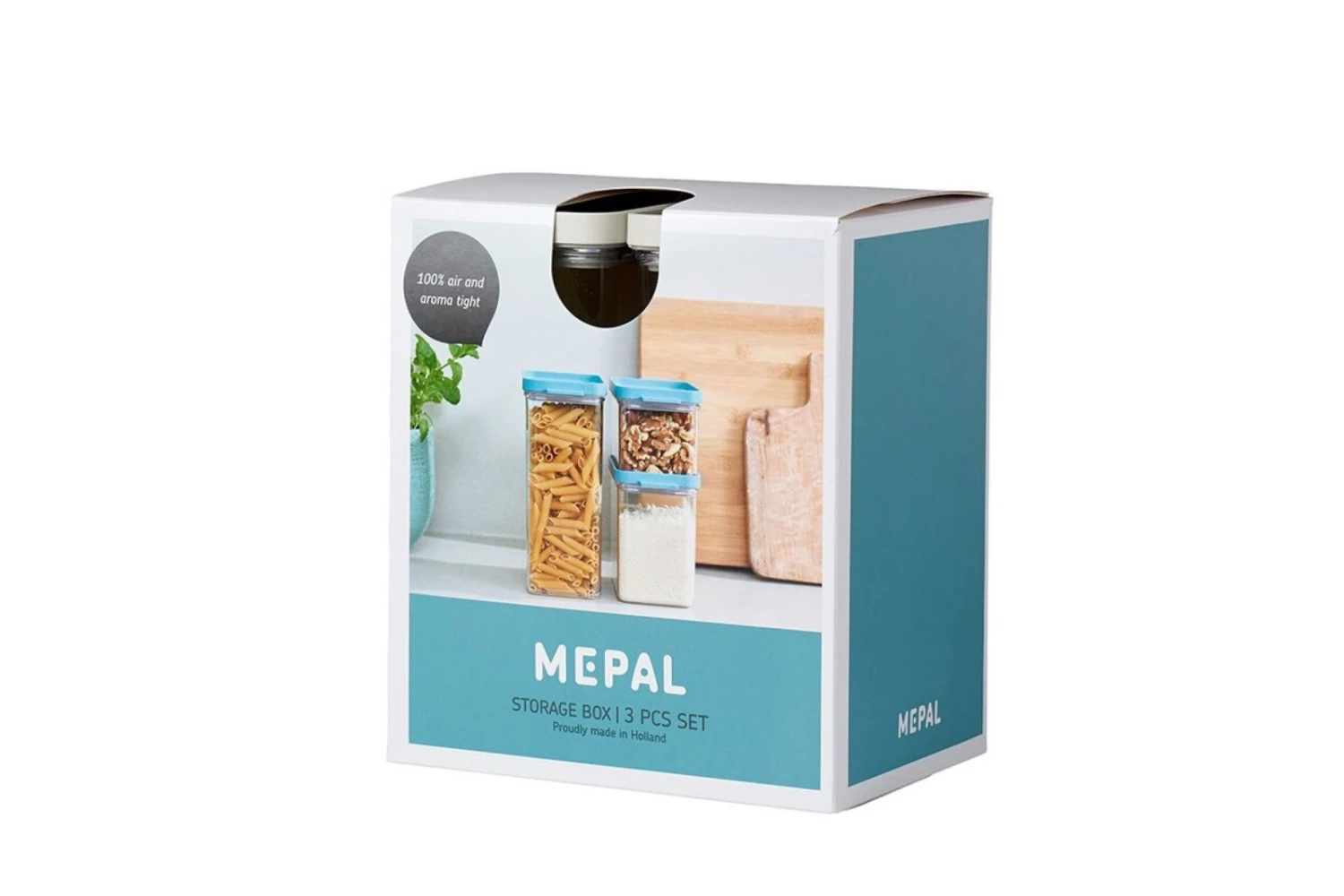 Mepal Bewaardoos Omnia Nordic White 3-Delig 4 Mepal Bewaardoos Omnia Nordic White 3-Delig - Afbeelding 4