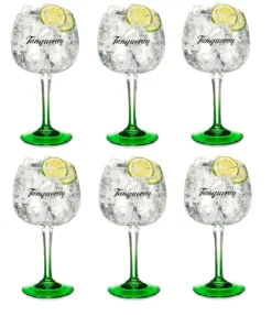 Tanqueray Gin Tonic Glazen - Groen - 6 Stuks