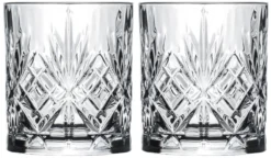 Cookinglife Whiskey Glazen / Cocktailglazen / Waterglazen Moy - 340 Ml - 2 Stuks